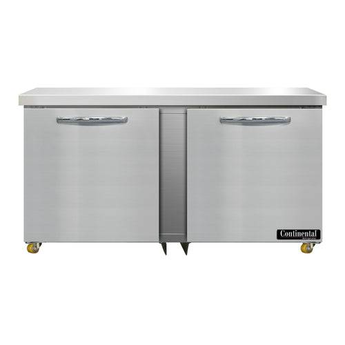 Continental D60N-U Refrigerator, Undercounter, Reach-In
