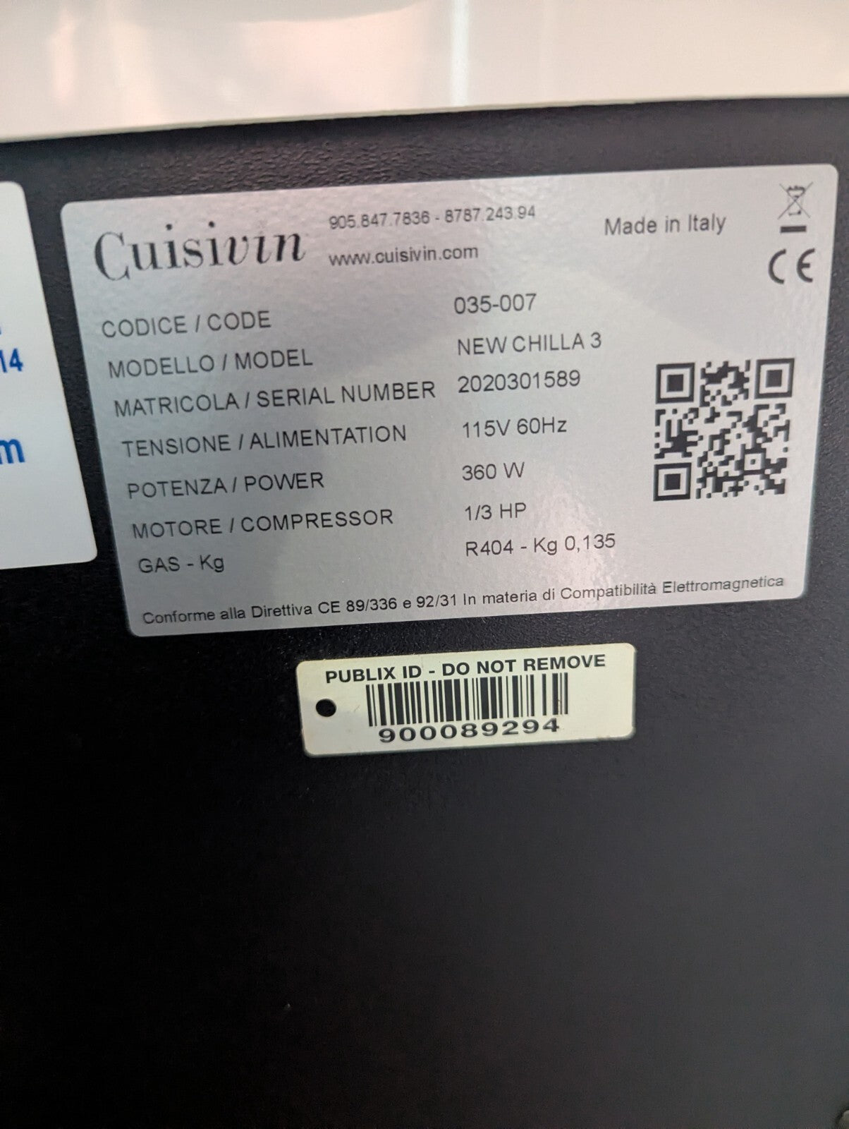 NEW CUISIVIN CHILLA 3 COMMERCIAL COUNTERTOP WINE BOTTLE CHILLER