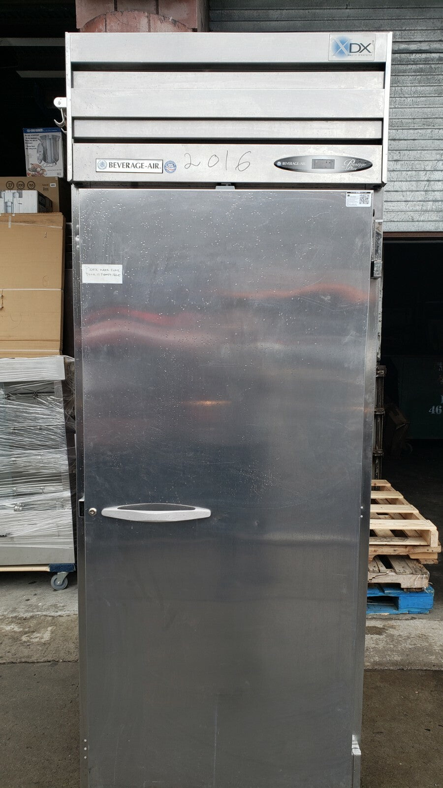 Beverage-Air pr1-1as-xdx  Stainless Steel Solid Door Roll-In