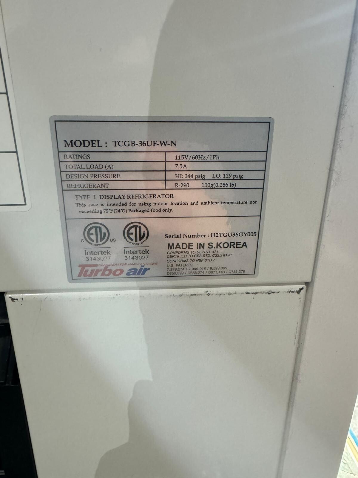 New Turbo Air TCGB-36UF-W-N 36-1/2" Full Service Deli Case w (3) Levels, 115v