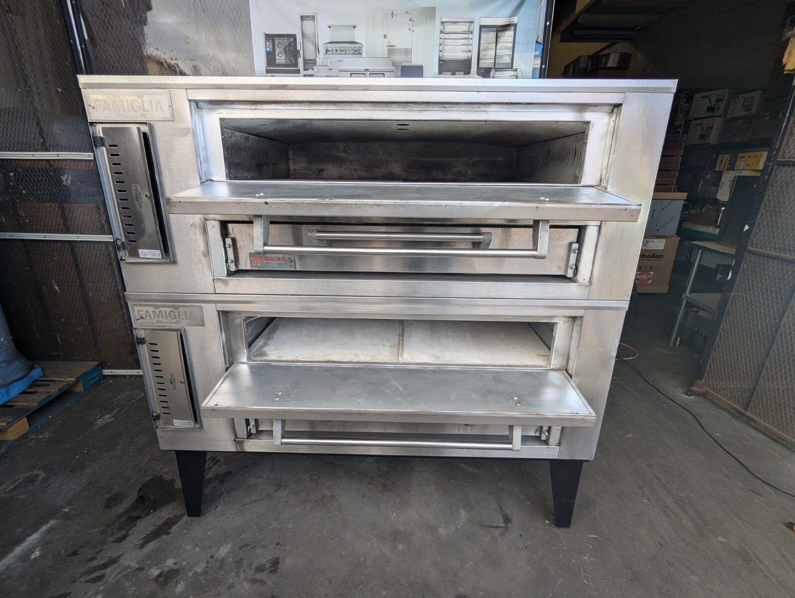 Marsal SD-448STACKED Double Pizza Deck Oven, Natural Gas