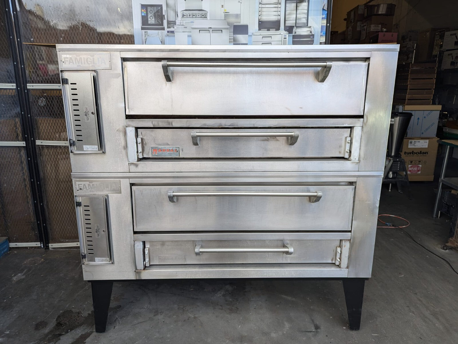 Marsal SD-448STACKED Double Pizza Deck Oven, Natural Gas
