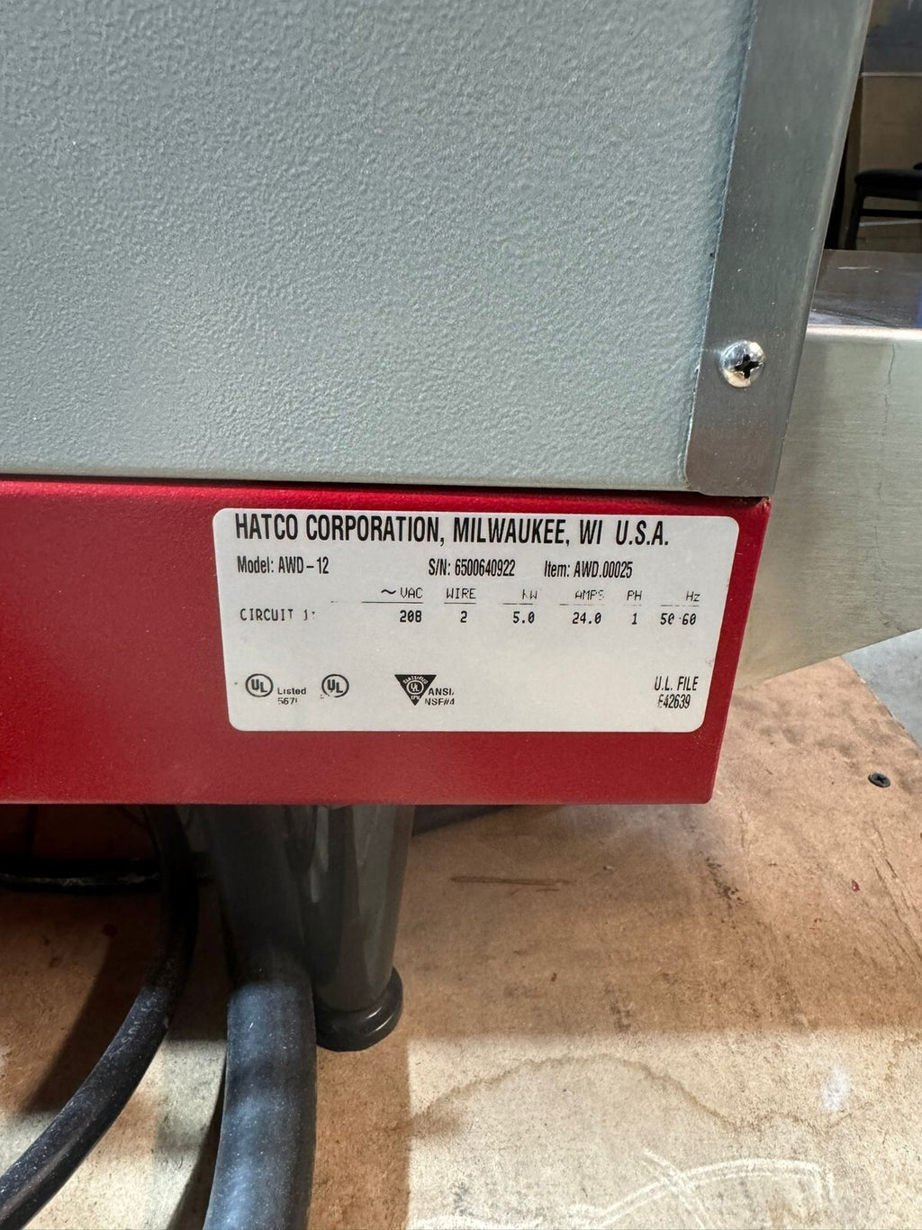 AWD-12 12 Gallon Hatco Atmospheric Hot Water Dispenser