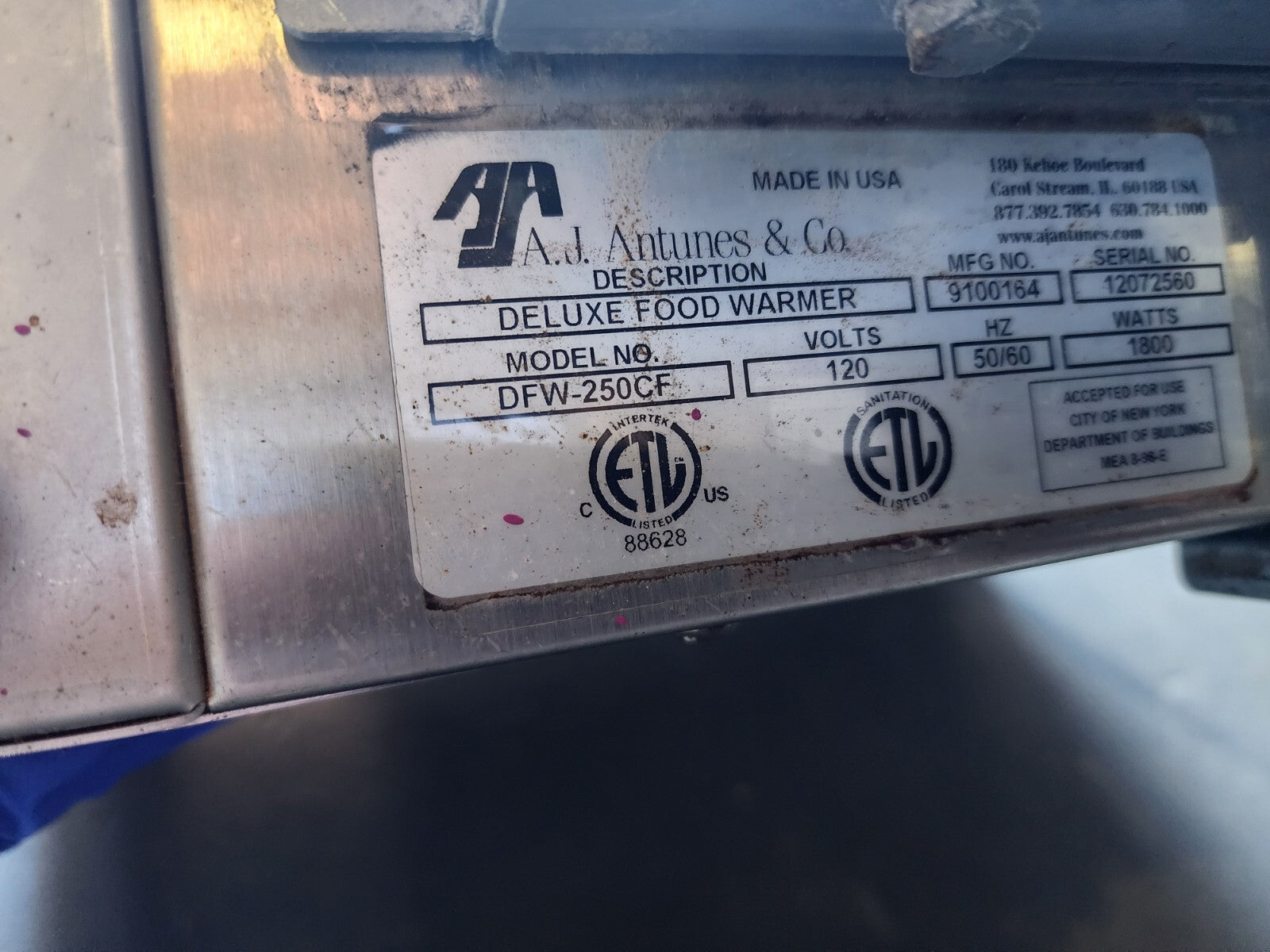 Antunes DFW-250 Deluxe Countertop Steam Food Cooker