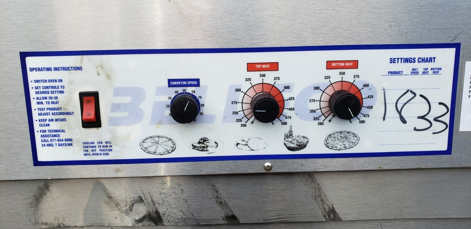 BELLECO JPO-18 MAESTRO ELECTRIC COUNTERTOP CONVEYOR PIZZA SANDWICH OVEN,  1833