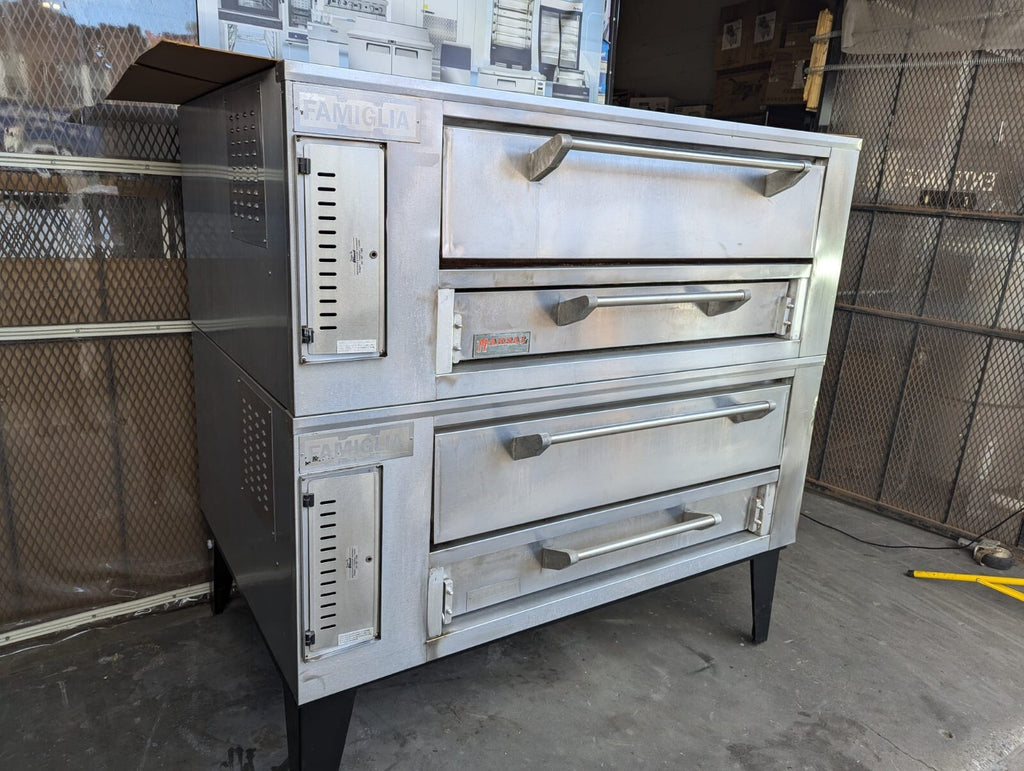 Marsal SD-448STACKED Double Pizza Deck Oven, Natural Gas
