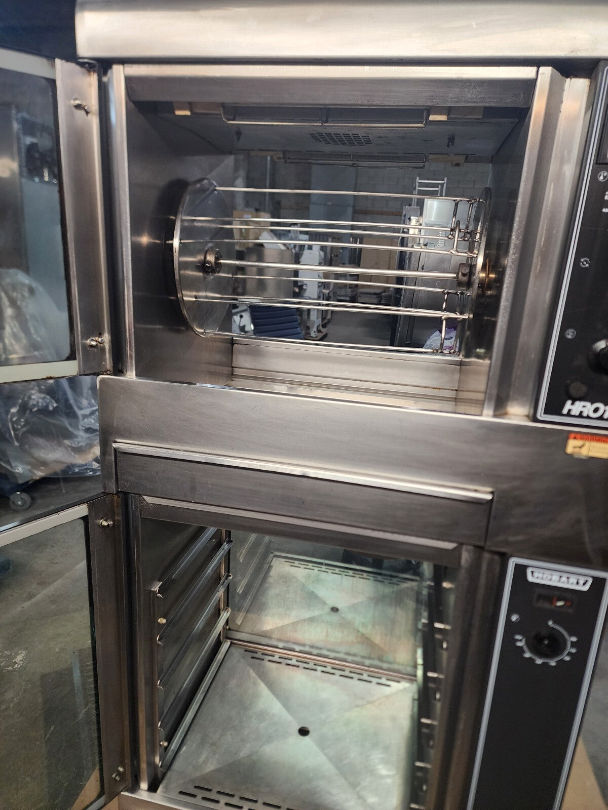 Hobart Rottisserie Oven (Model HRO101) with Bottom Warming Racks (Model W101)