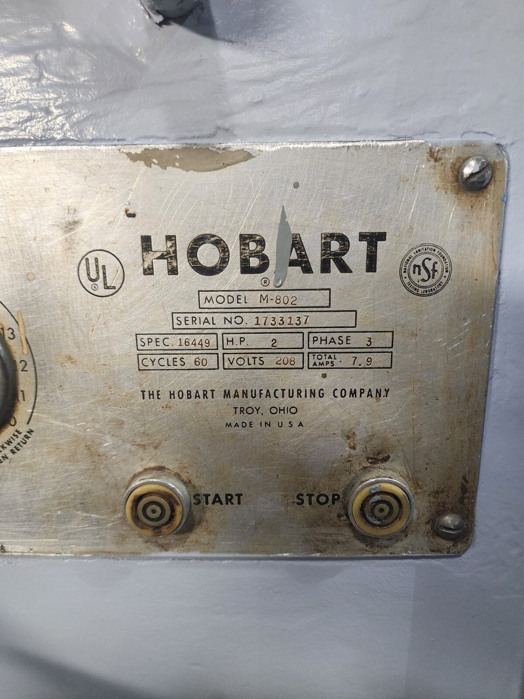Hobart 80 Quart M802 Mixer, Excellent Condition