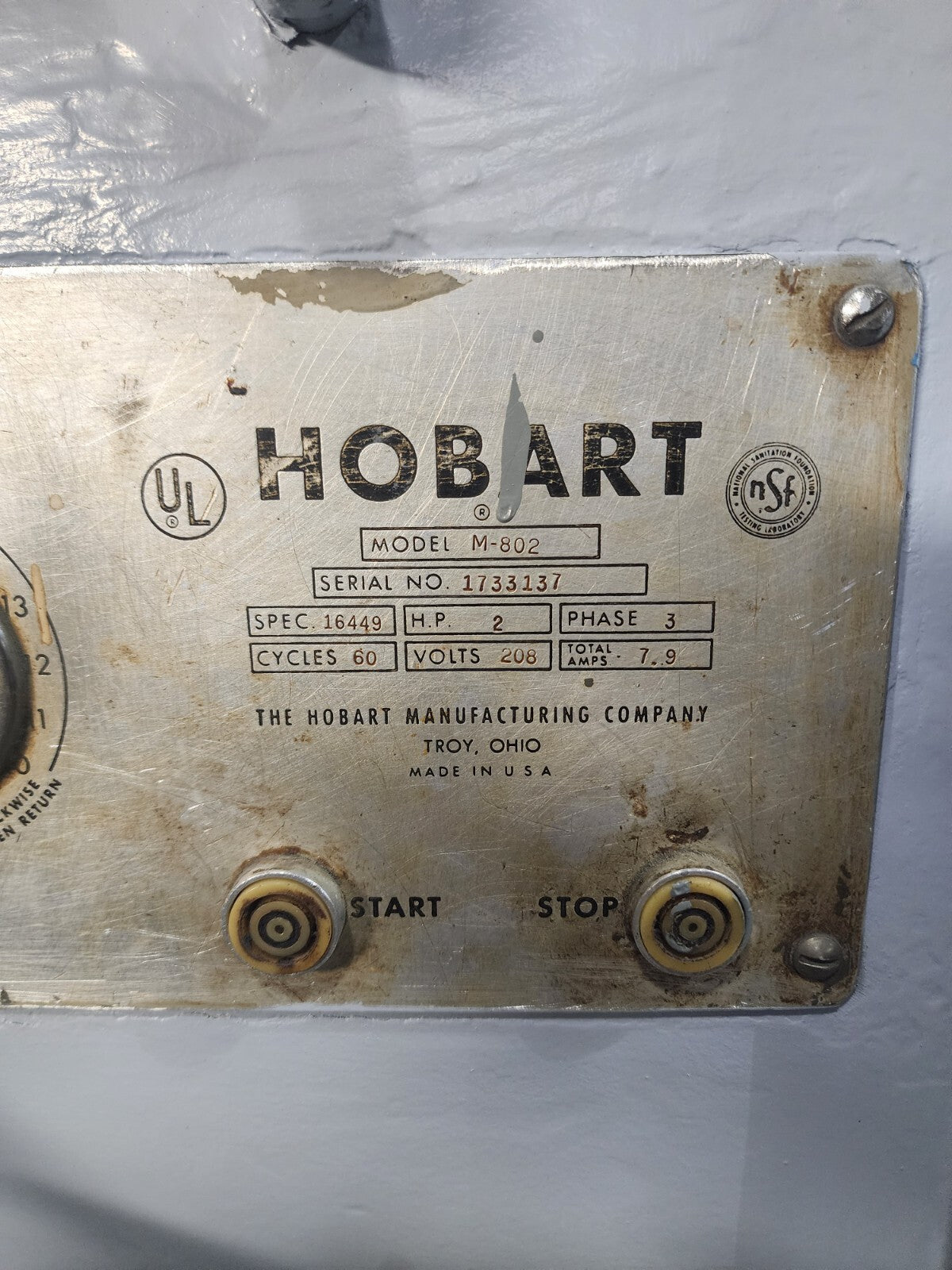 Hobart 80 Quart M802 Mixer, Excellent Condition