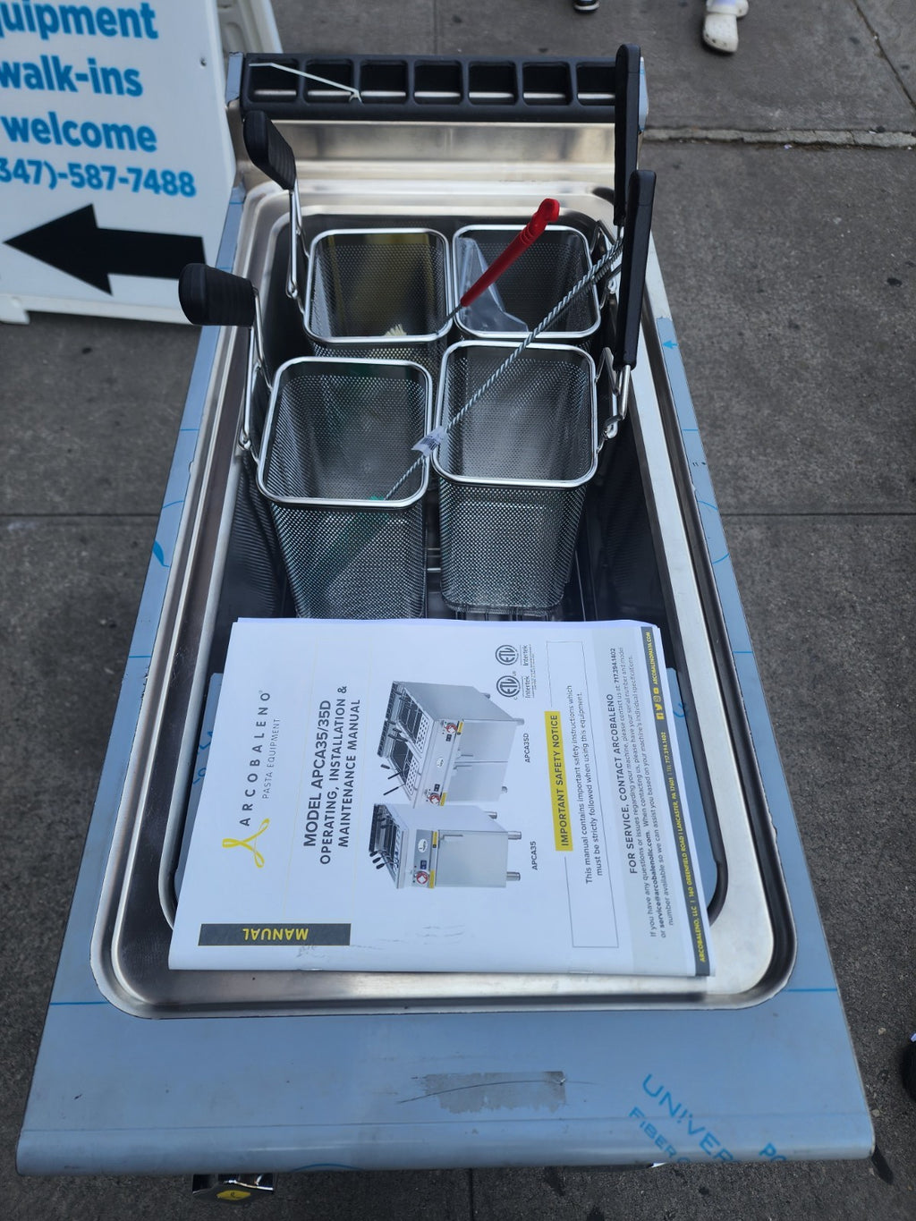 Arcobaleno APCA35 11 Gallon Electric Pasta Cooker with Automatic Water Refill - Brand New