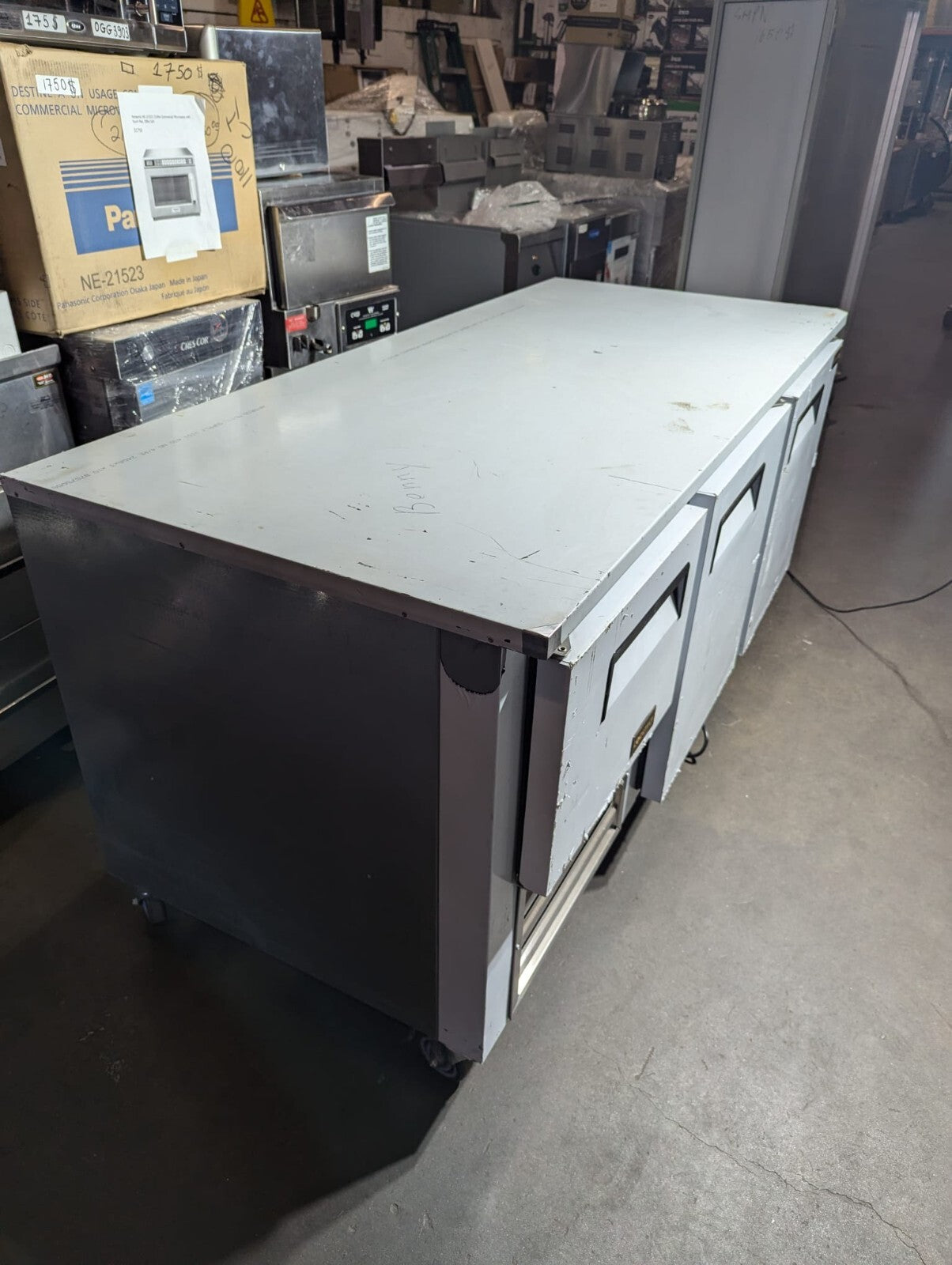 Cooltech 2-1/2 Door Low Boy Worktop Refrigerator 72"