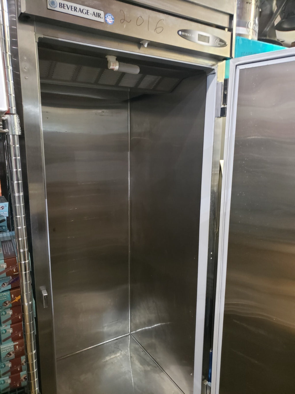 Beverage-Air pr1-1as-xdx  Stainless Steel Solid Door Roll-In