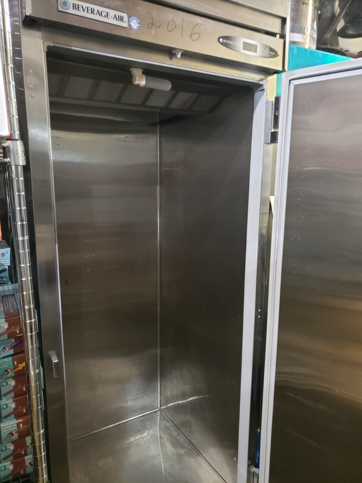 Beverage-Air pr1-1as-xdx  Stainless Steel Solid Door Roll-In