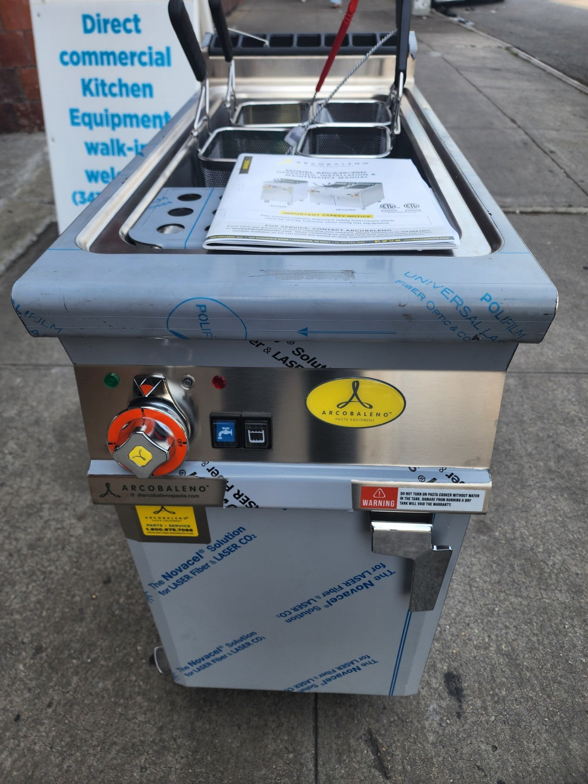 Arcobaleno APCA35 11 Gallon Electric Pasta Cooker with Automatic Water Refill - Brand New