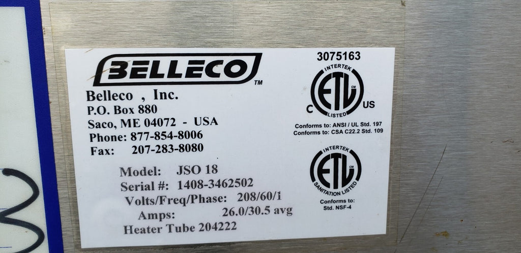 BELLECO JPO-18 MAESTRO ELECTRIC COUNTERTOP CONVEYOR PIZZA SANDWICH OVEN,  1833