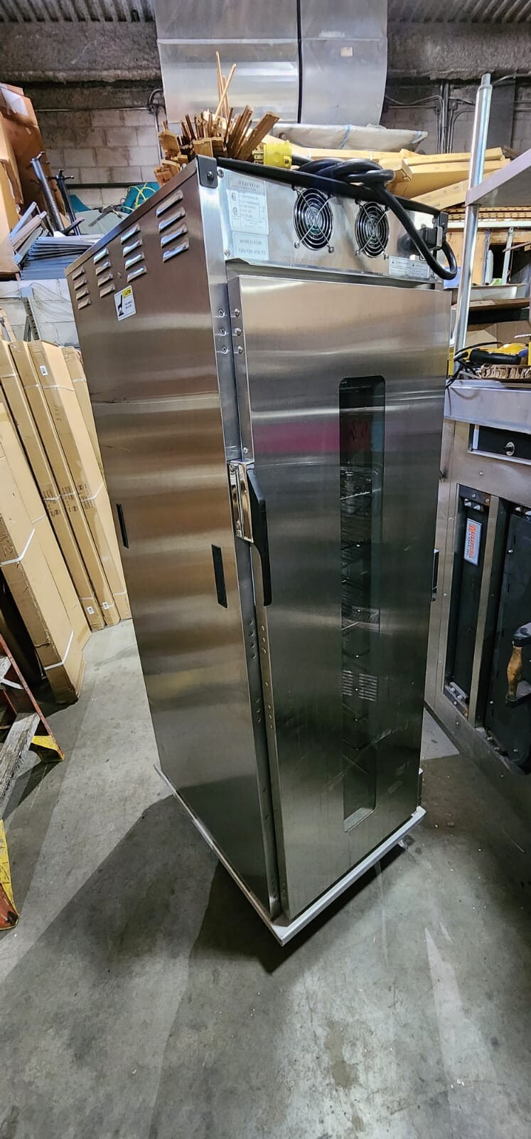 Cres Cor  MODEL: H-138-NPS-36CMQLRS Full Height Insulated Mobile Heated Cabinet