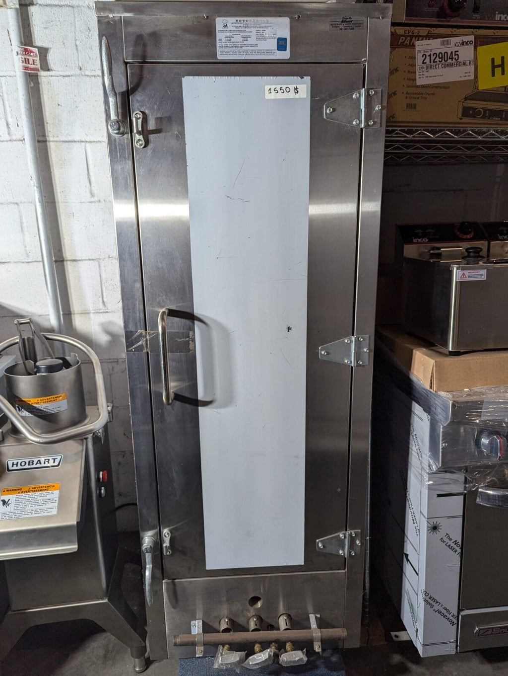 L&J CWSH2430-S 24"D x 30"L 4 Burner Stainless Steel Interior Smokehouse Oven0