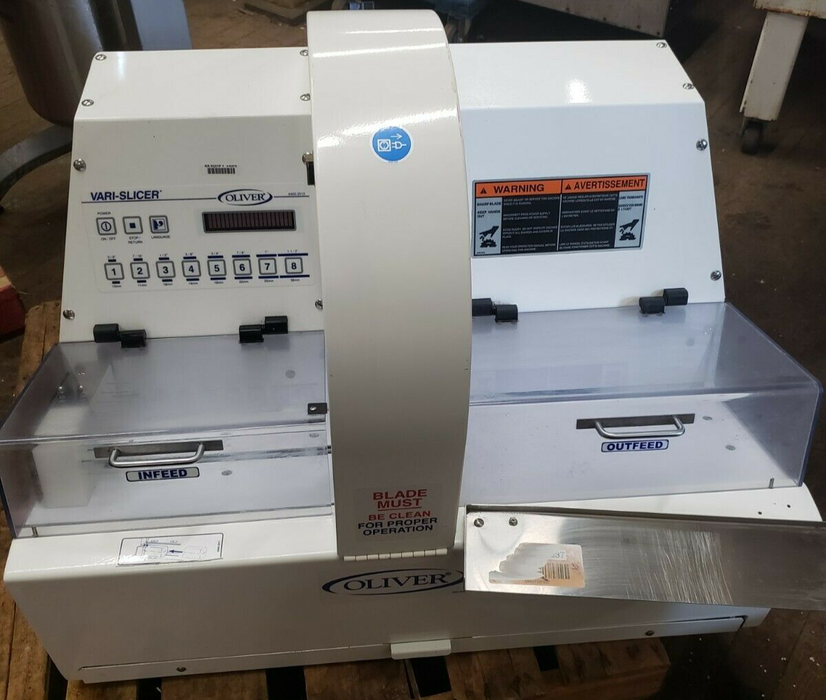 OLIVER 2005 VARI-SLICER VARISLICER COUNTERTOP BREAD SLICER WORKS GREAT !m2370