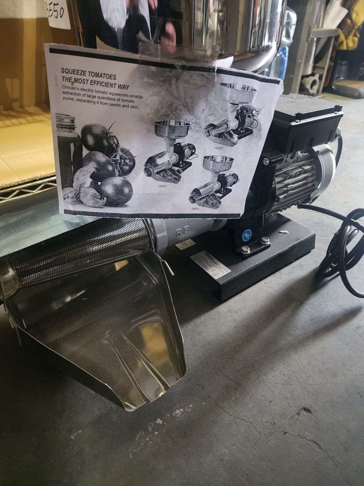 Omcan Reber Tomato Processor Model 9103 N3
