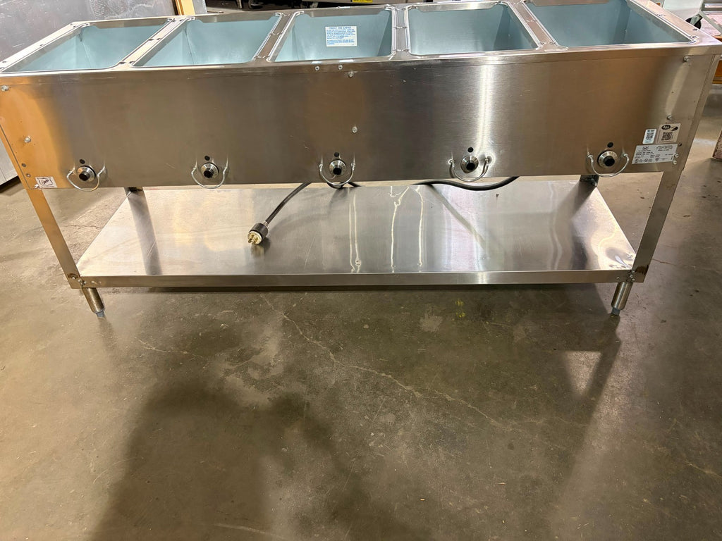 Duke E305 72 3/8" Hot Food Table w/ (5) Wells & Cutting Board, 208v/3ph3