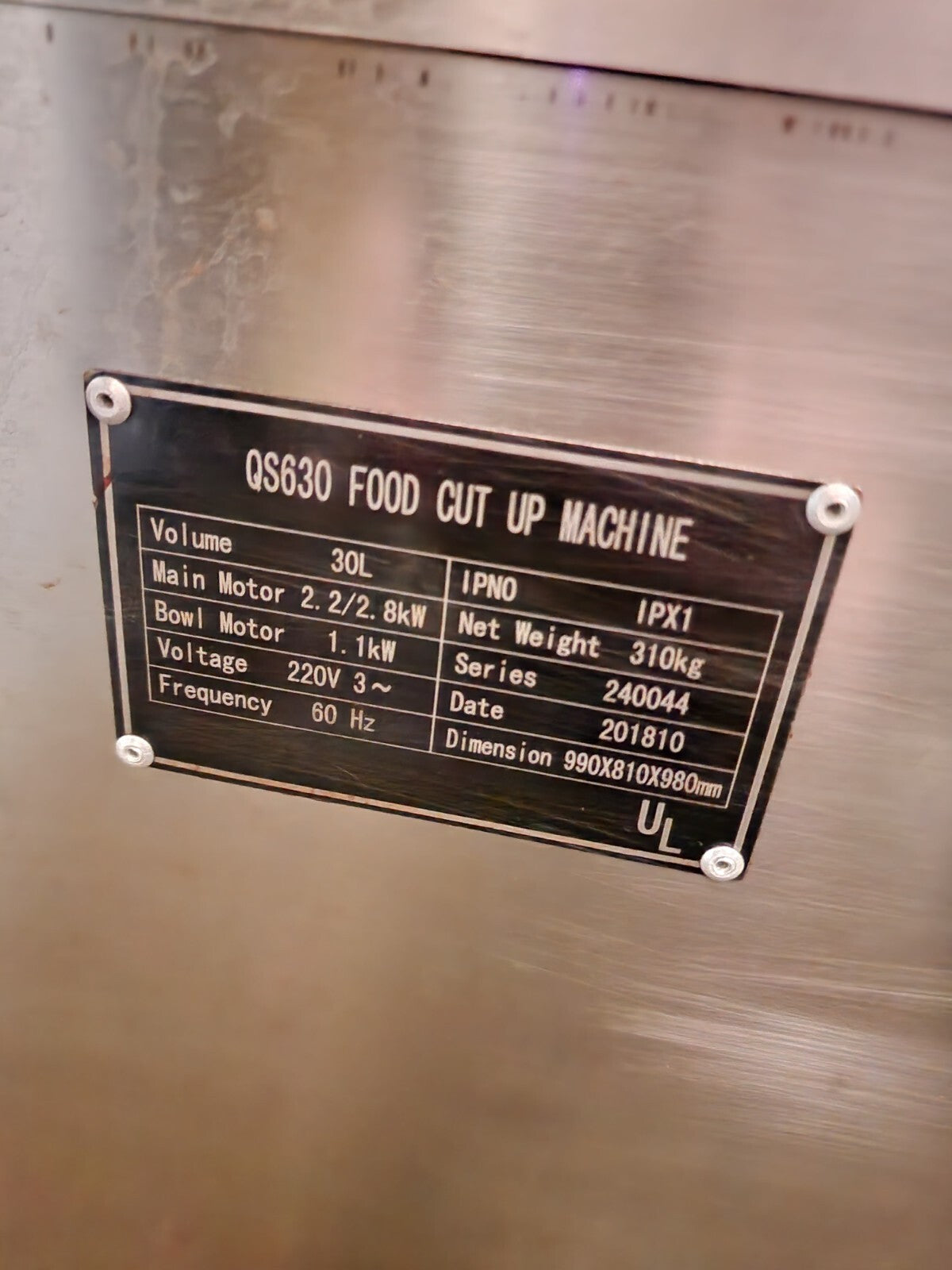 Waltons QS630 Food Cut-Up Machine (Chopper) Vegetable Meat IN EXECELANT WORKING6