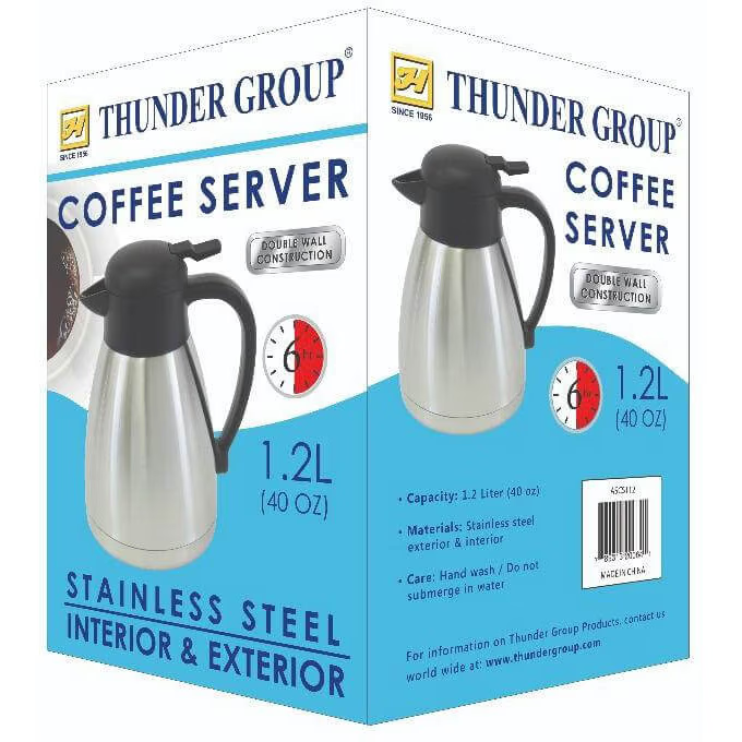 Thunder Group ASCS112, 40 oz Insulated Stainless Steel Coffee Server0