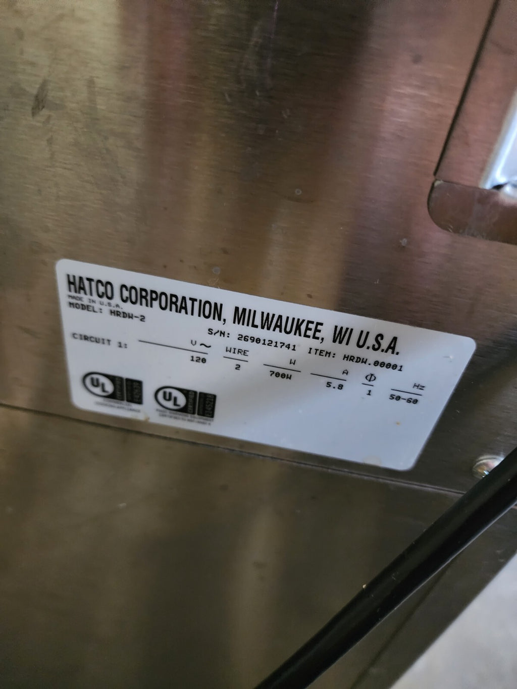Hatco HRDW-2 Two Drawer Rice Warmer -120V, 700W # 1966 tested  working excellent5