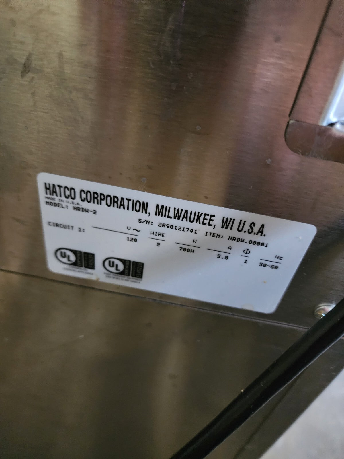 Hatco HRDW-2 Two Drawer Rice Warmer -120V, 700W # 1966 tested  working excellent5