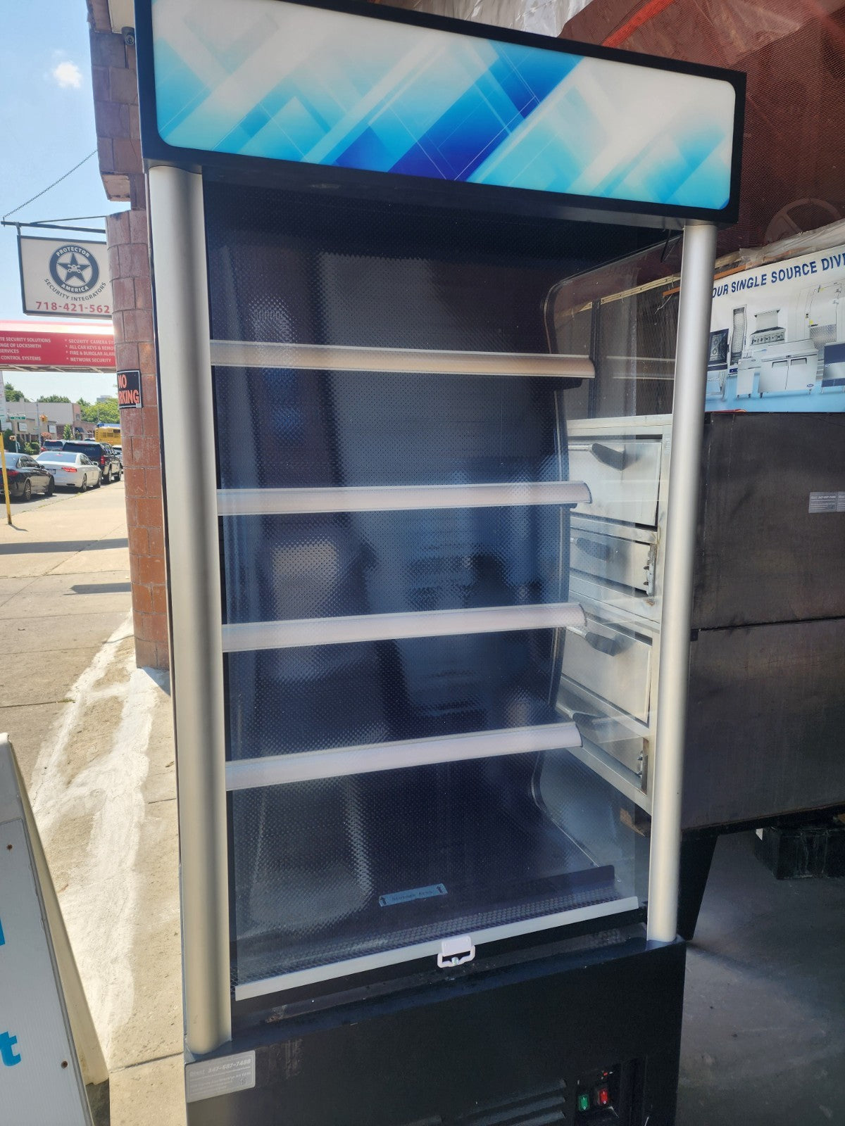 Avantco BVAC-36HC 36'' Black Refrigerated Air Curtain Merchandiser w panel1