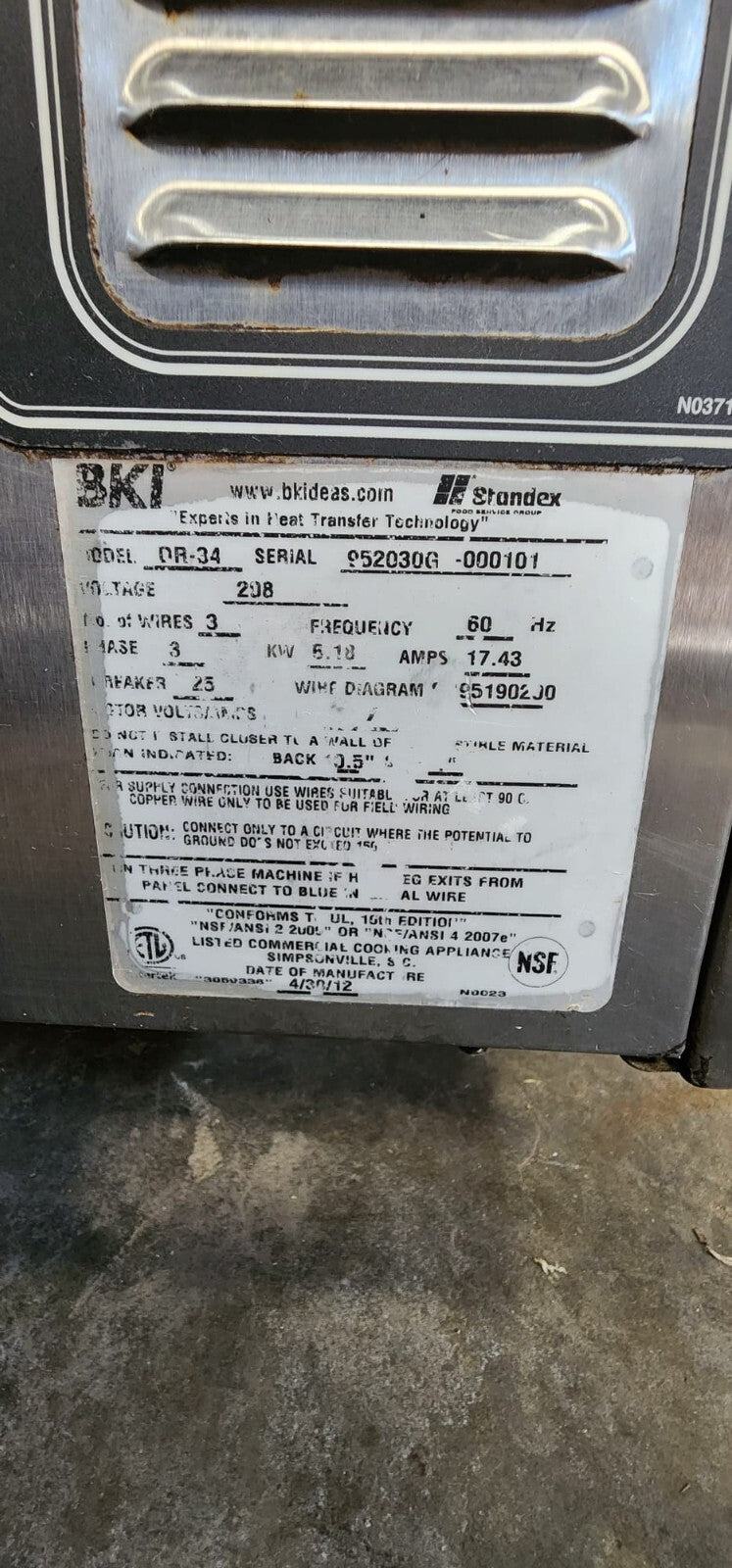 BKI  Revolving Electric Rotisserie Model DR-34 Used Tested5