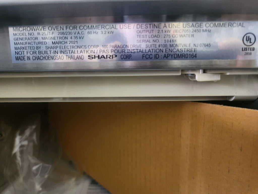Sharp R-25JTF Microwave Oven 2100 watts 0.7 cu. ft. capacity8