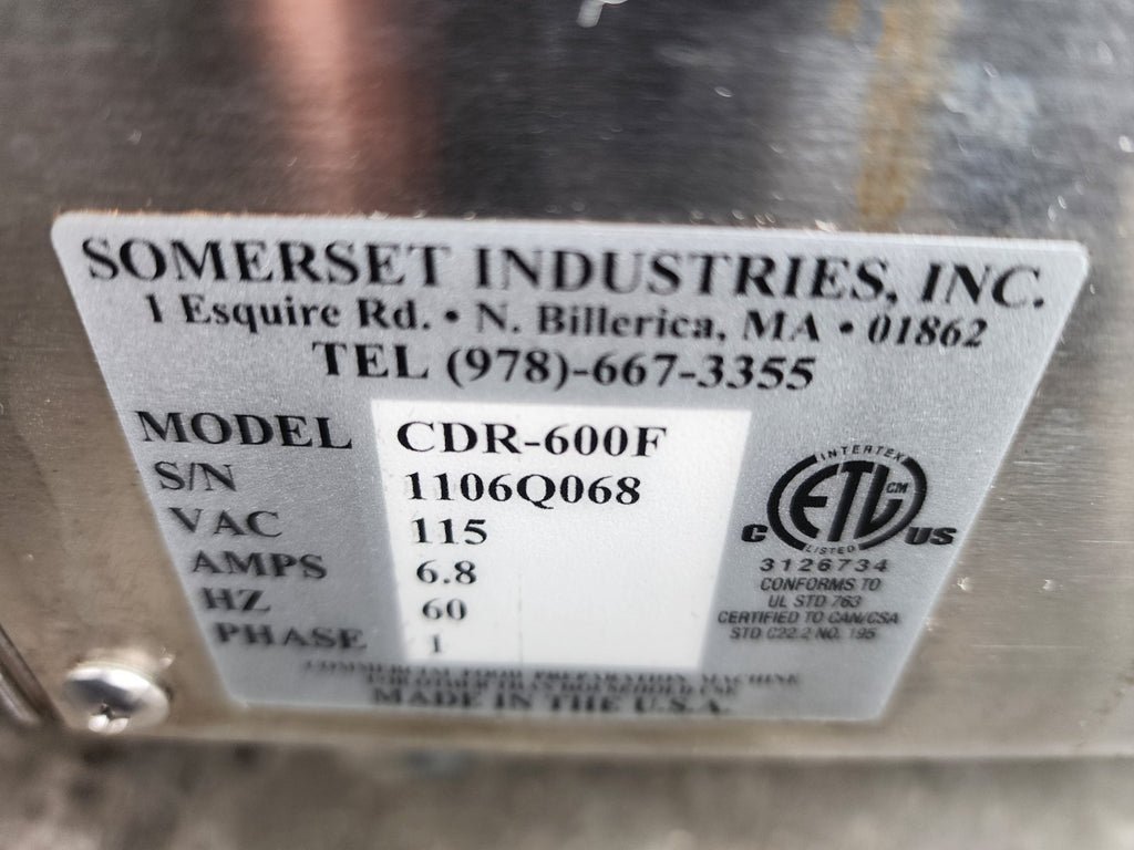 RARELY USED Somerset CDR-600F Countertop Fondant Sheeter w/ Tray, 30" wide tray3