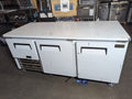 Cooltech 2-1/2 Door Low Boy Worktop Refrigerator 72" ctr-72lb0