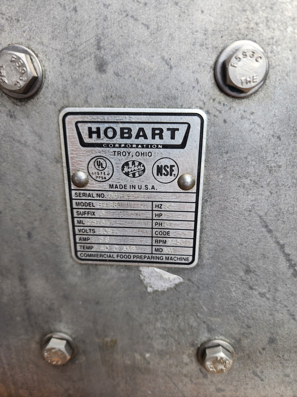 Hobart Buffalo Food Cutter Model 84186 Great condition #3386