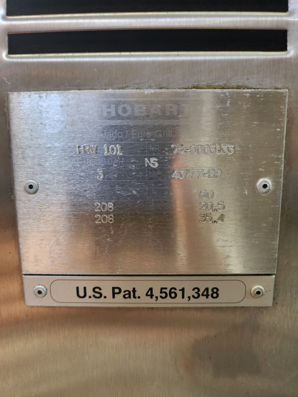 303 Hobart Rottisserie Oven Model HRO101) with Bottom Warming Racks (Model W101)4
