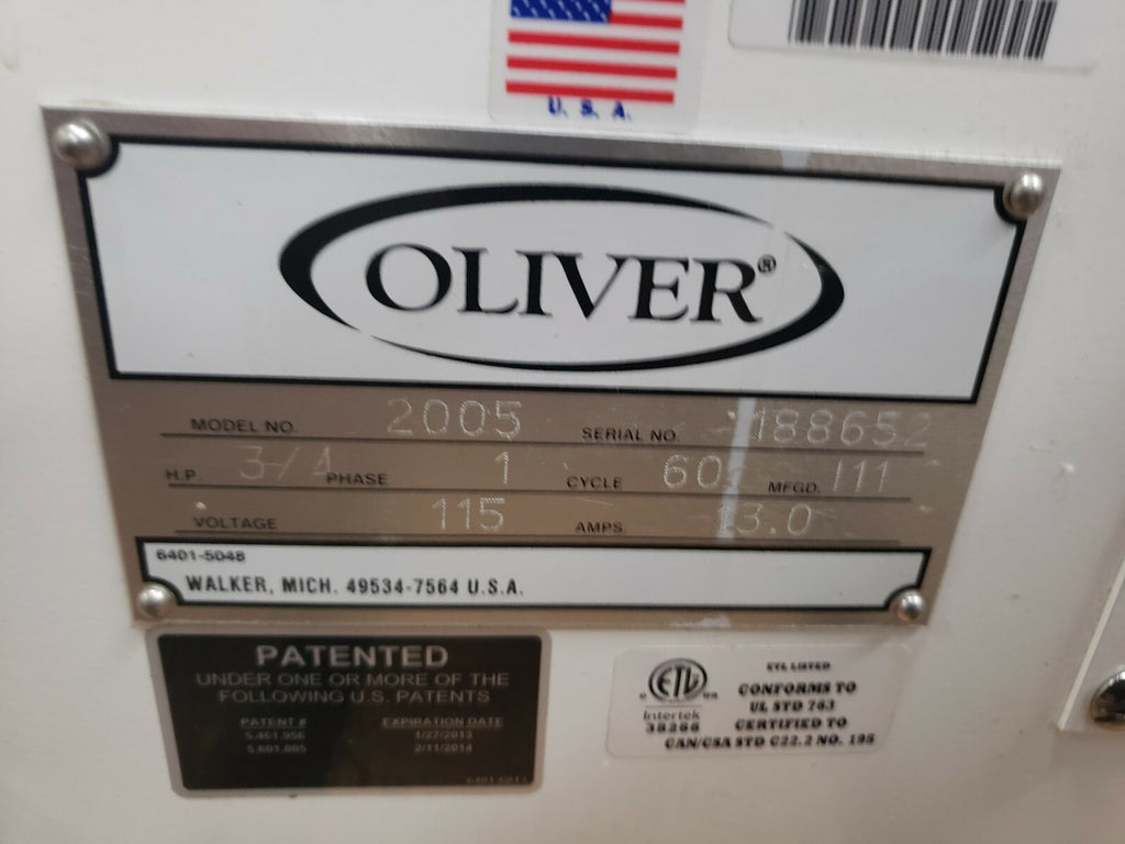 OLIVER 2005 VARI-SLICER VARISLICER COUNTERTOP BREAD SLICER WORKS GREAT !m2375