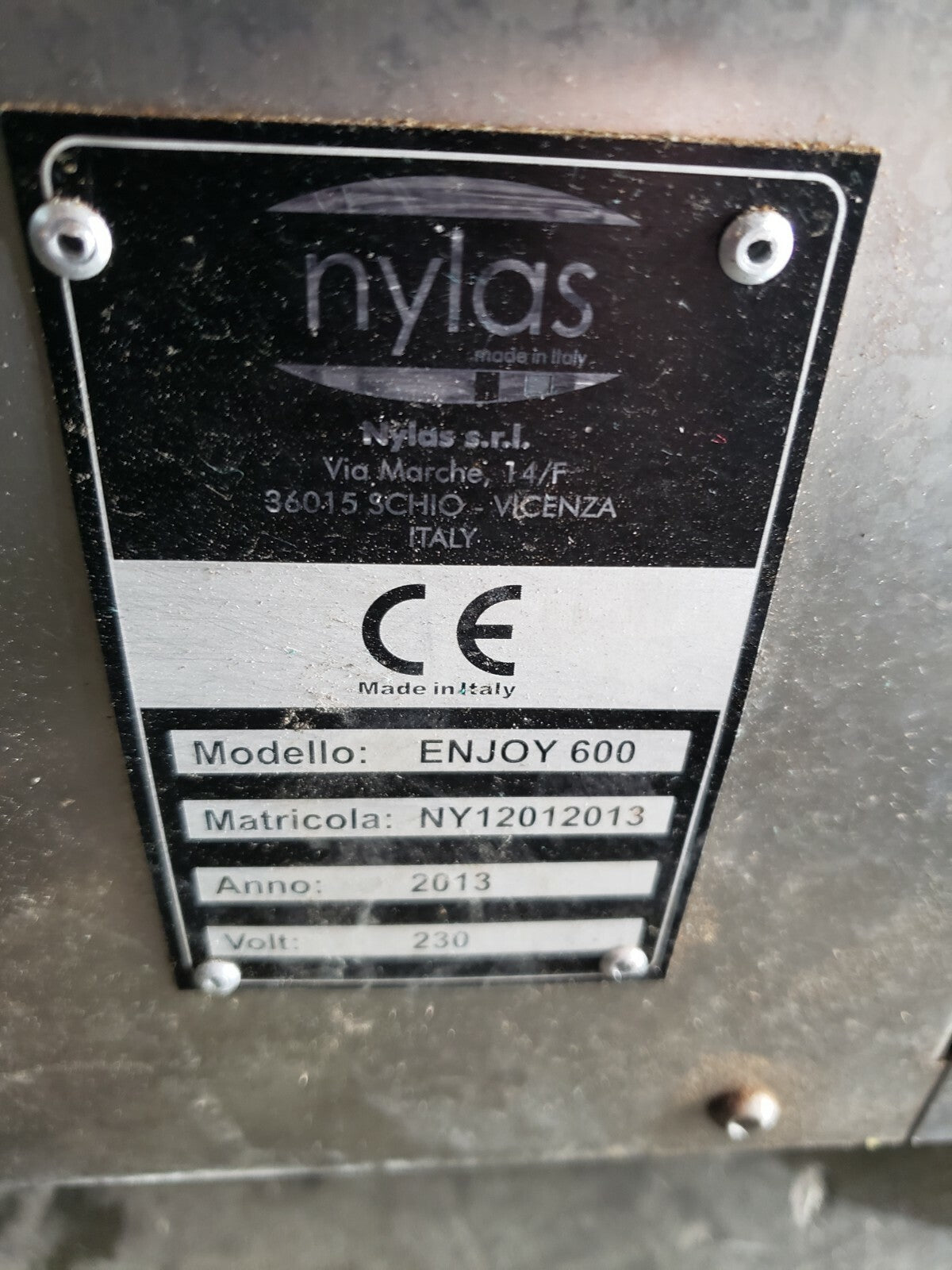 Naylas Model Number Enjoy-600 TRIPLE DROP COOKIE&CAKE DEPOSITOR Year 20136