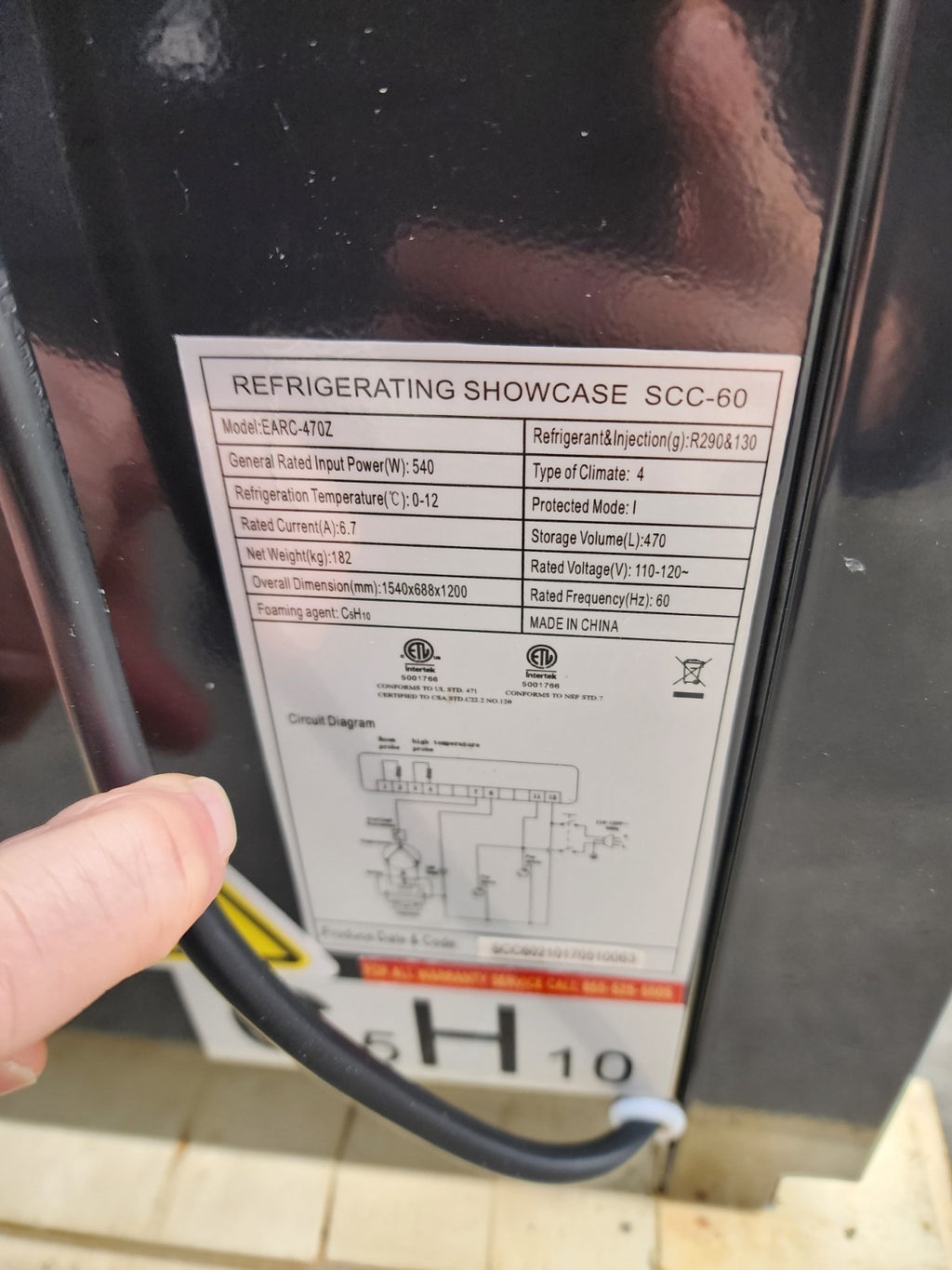 Spartan Refrigeration Model SCC-60 Refrigerated Display Case for Deli Cakes etc4