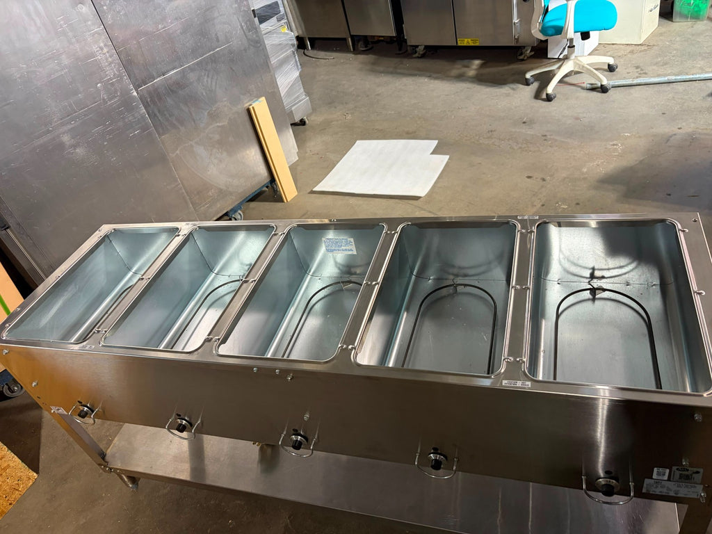 Duke E305 72 3/8" Hot Food Table w/ (5) Wells & Cutting Board, 208v/3ph2