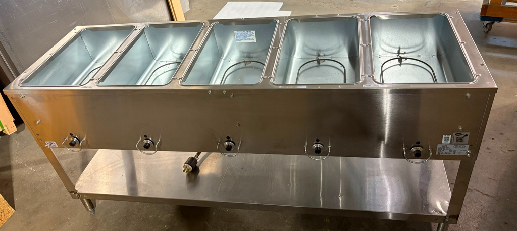 Duke E305 72 3/8" Hot Food Table w/ (5) Wells & Cutting Board, 208v/3ph0