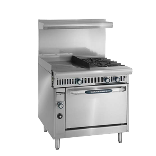 Imperial IHR-GT18-2 Range, 36" Heavy Duty, Gas