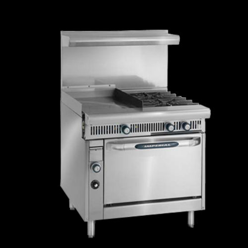 Imperial IHR-GT24-2-XB Range, 36" Heavy Duty, Gas