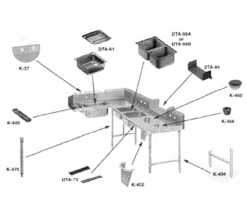 Advance Tabco DTA-70 Installation Kit
