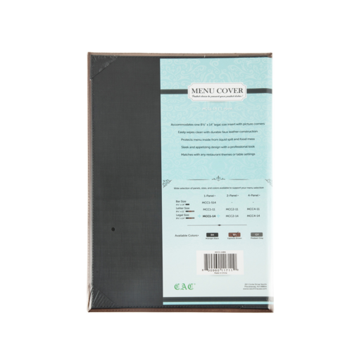 CAC MCC1-14BN Menu Cover