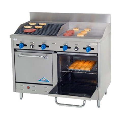 Comstock-Castle F3218-24-2RB Range, 48" Restaurant, Gas