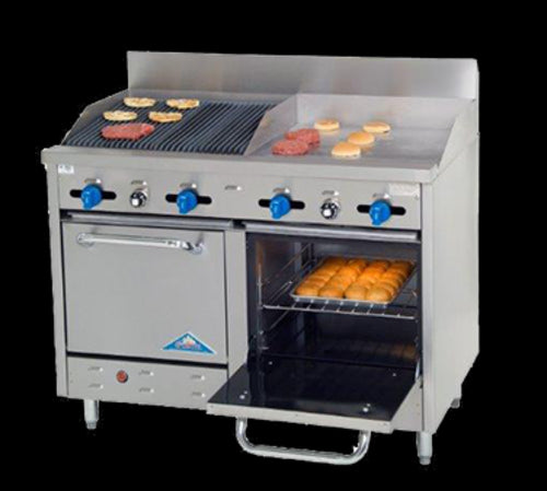Comstock-Castle F3218-24-2RB Range, 48" Restaurant, Gas