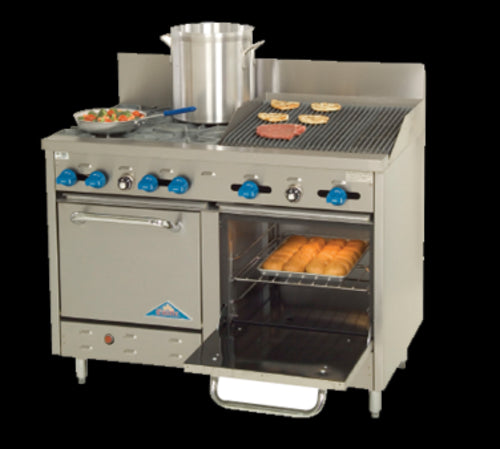 Comstock-Castle F3218-2RB Range, 48" Restaurant, Gas
