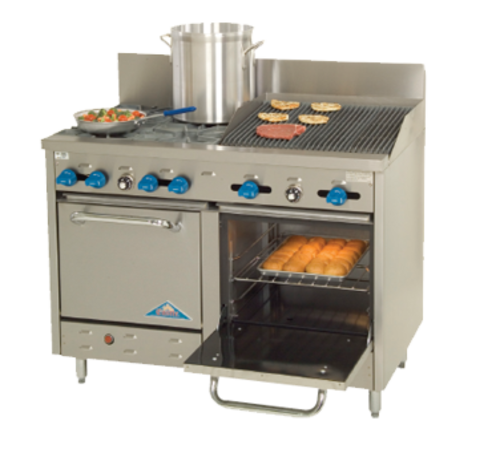 Comstock-Castle F3218-2RB Range, 48" Restaurant, Gas