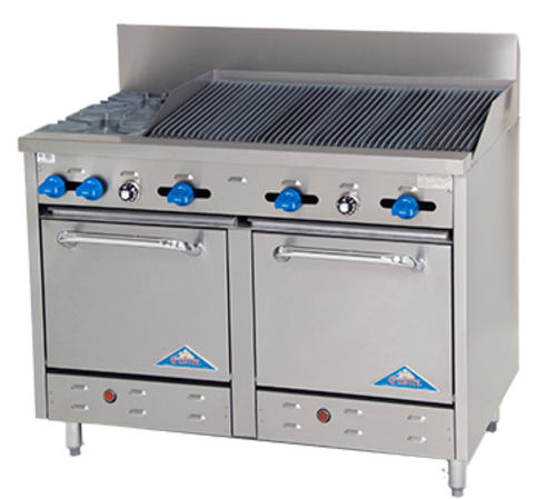 Comstock-Castle F3218-3RB Range, 48" Restaurant, Gas