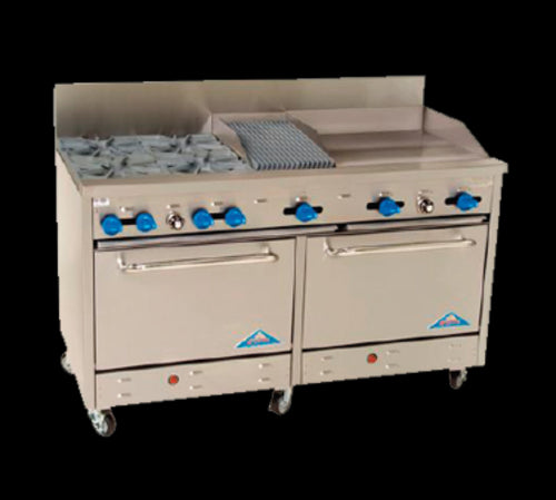 Comstock-Castle F3226-24-1RB Range, 60" Restaurant, Gas